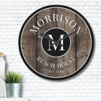 Rustic Wood Monogram Familienname