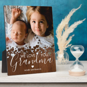 Rustic Wood Oma Foto Fotoplatte