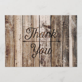Rustic Wood Planks Vielen Dank Dankeskarte