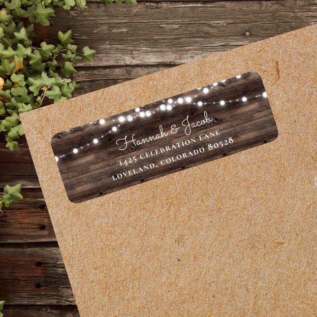 Rustic Wood Return Address Label (Von Creator hochgeladen)