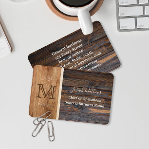 Rustic Wood Tone Business Card Visitenkarte
