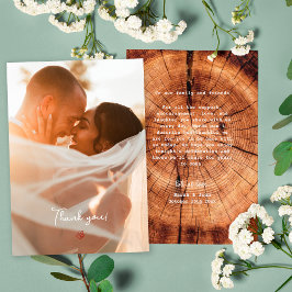 Rustic Wood Tree Ring Foto Danke