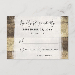 Rustic Wood Vintag Country Farm Stall Wedding RSVP