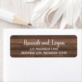 Rustic Wood Wedding Address
