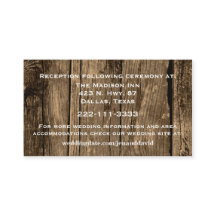 Rustic Wood Wedding Card