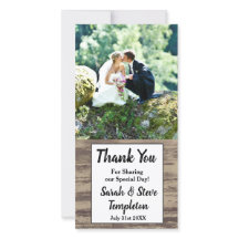 Rustic Wood Wedding Foto Vielen Dank