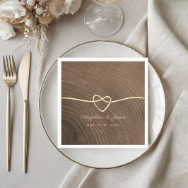 Rustic Wood Wedding Napkins Serviette