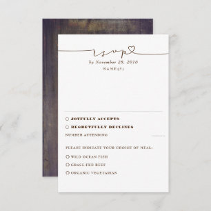 Rustic Wood Wedding RSVP