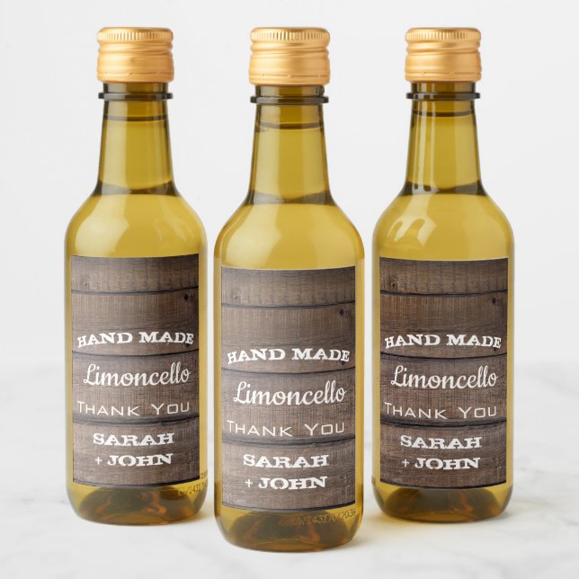 Rustic Wood Wedding Vielen Dank für Ihr Interesse Weinetikett (Flaschen)