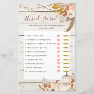 Rustic Wood White Cream Er sagte, sie sagte Game C