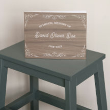 Rustic wooden Simple Custom Photo Text Memorial