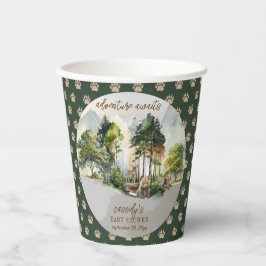 Rustic Woodland Adventure erwartet Boy Baby Shower Pappbecher