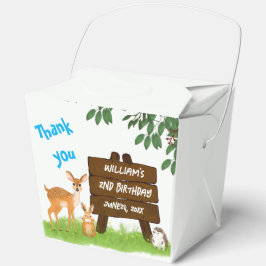 Rustic Woodland Animals Birthday Geschenkschachtel