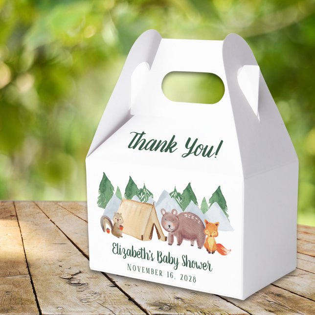 Rustic Woodland Animals Kinderdusche Vielen Dank Geschenkschachtel (Von Creator hochgeladen)