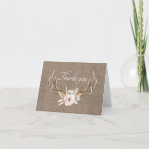 Rustic Woodland Baby Dusche Danke Karte - Wasser