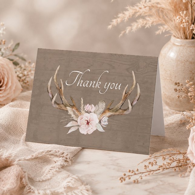 Rustic Woodland Baby Dusche Danke Karte - Wasser (Thank you card)