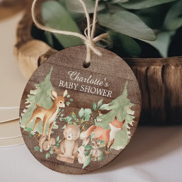 Rustic Woodland Baby Dusche Gefallen Geschenktag Geschenkanhänger