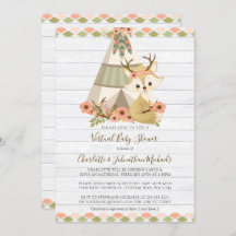 Rustic Woodland Boho Virtual Baby Dusche