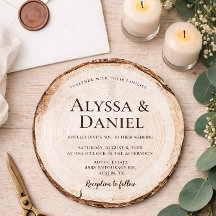 Rustic Woodland Round Wood Slice forest wedding