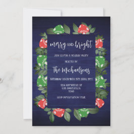 Rustic Woodland Whimsical Mushrooms Christmas Einladung