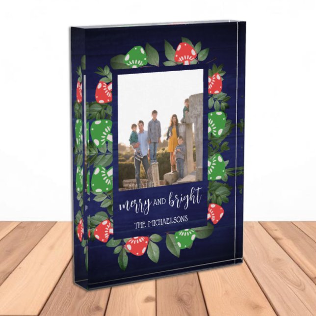 Rustic Woodland Whimsical Mushrooms Christmas Fotoblock (Von Creator hochgeladen)