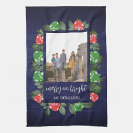 Rustic Woodland Whimsical Mushrooms Christmas Geschirrtuch