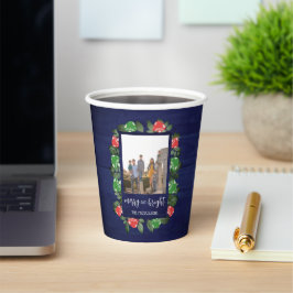 Rustic Woodland Whimsical Mushrooms Christmas Pappbecher