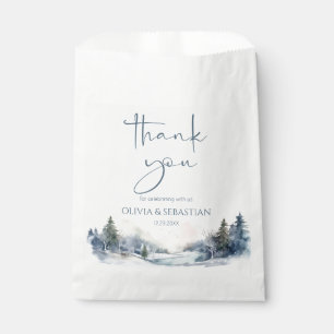 Rustic Woodland Winter Forest Wedding Danke Geschenktütchen