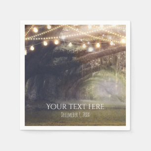 Rustic Woods Enchanted Forest & Lights Hochzeit Serviette