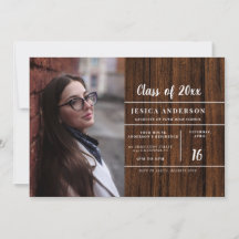 Rustic Woodsy 2 Foto Wood Graduation Party