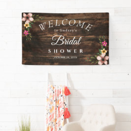 :Rustic Woodsy Elegantes Country Brautparty-Zeiche Banner
