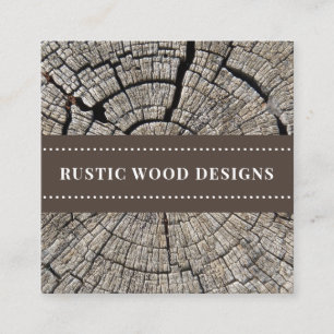 Rustic Woodworker Square Business Card Quadratische Visitenkarte