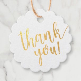 Rustic Wreath Wedding Monogram Real Gold Foil Geschenkanhänger