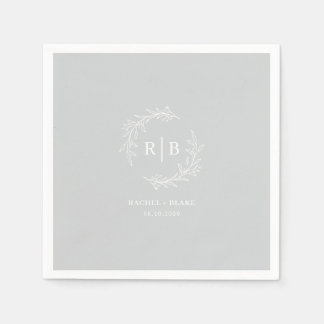 Rustic Wreath Wedding Probe Party Serviette