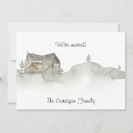 Rustic Zuhause New Address Announccard