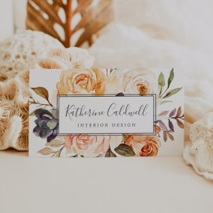 Rustica Earth Florals Business Card Visitenkarte