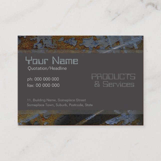 Rustica Industria Business Card Visitenkarte (Vorderseite)