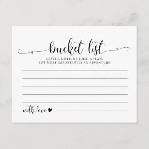 RusticWedding Bucket List Cards Bucket List Idea Begleitkarte