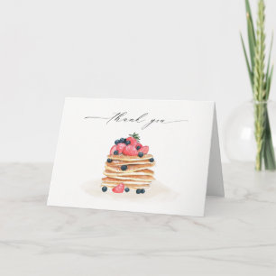 Rustig süße Fruchtpfannkuchen Aquarell-Junggeselli Dankeskarte