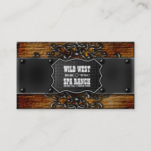 Rüstige Altholz-Vintage-Wild-West-Geschäftskarte Visitenkarte