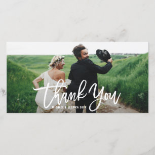 Rustige handgeschriebene Hochzeit Danke