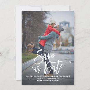 Rustige Handschrift-Foto Save Our Date Save The Date