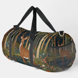 Rustige Hirsch-Elch-Kunst Boho-Wald Waldgrün Duffle Bag