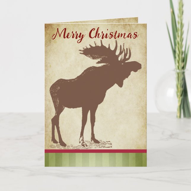 Rustiger Elch Frohe Weihnachten Urlaub (Vorderseite)