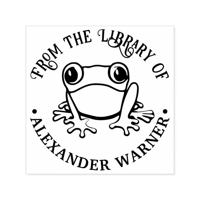 Rustiger Laubfrosch #3 Amphibien-Bibliotheksbuchna Permastempel (Design)