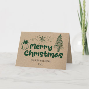 Rustiges Weihnachten personalisiert Karte