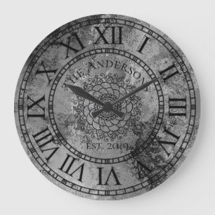 Rustik Antik Shabby Chic Vintage Römische Ziffern Große Wanduhr