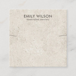 RUSTIK AUS WEISSER STUCKSCHEIBE QUADRATISCHE VISITENKARTE