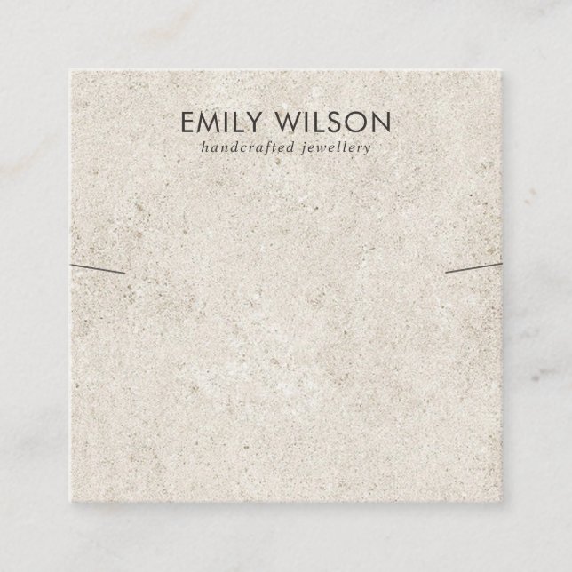 RUSTIK AUS WEISSER STUCKSCHEIBE QUADRATISCHE VISITENKARTE (Vorderseite)
