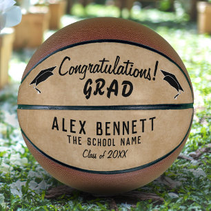 Rustik Beige Herzlichen Glückwunsch Absolvent Absc Basketball
